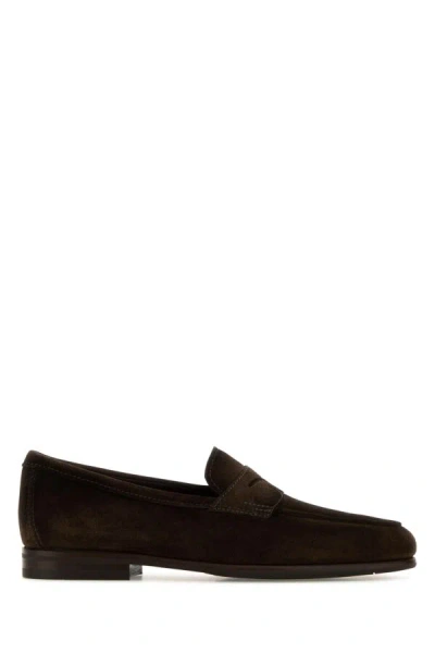 Santoni Dark Brown Carlos Loafers