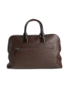 Santoni Man Handbag Dark Brown Size - Leather