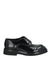 Santoni Man Lace-up Shoes Black Size 9 Leather In Black