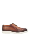 Santoni Perforated-embellished Oxford Shoes In Brown