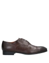 Santoni Man Lace-up Shoes Chocolate Brown Size 9 Soft Leather