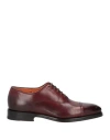 Santoni Man Lace-up Shoes Dark Brown Size 9 Soft Leather