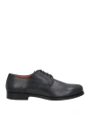 Santoni Man Lace-up Shoes Steel Grey Size 9 Leather
