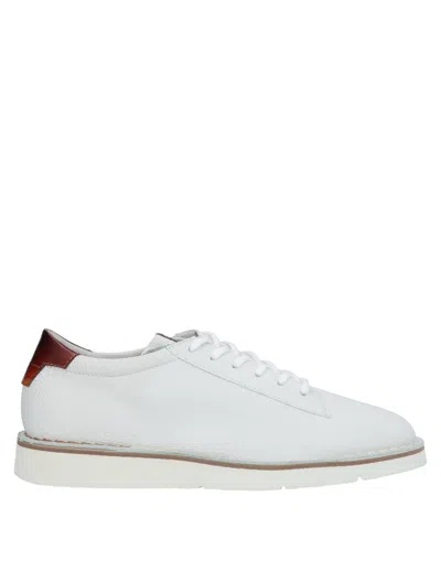 Santoni Lace-up Shoes In White