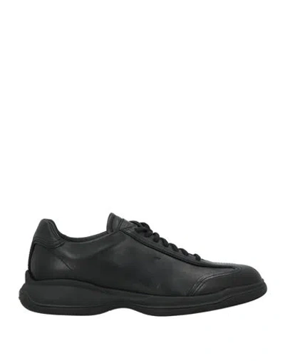 Santoni Man Lace-up Shoes Black Size 6 Leather