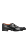 Santoni Ira Double Monk Strap Shoe In Black