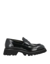 Santoni Man Loafers Black Size 9 Leather