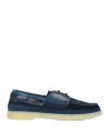 Santoni Man Loafers Blue Size 11 Soft Leather