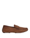 Santoni Man Loafers Brown Size 8.5 Leather In Brown