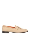 Santoni Man Loafers Cream Size 9.5 Leather In White
