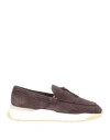 Santoni Man Loafers Dark Brown Size 12.5 Soft Leather In Brown