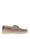 Santoni Man Loafers Khaki Size 11.5 Soft Leather In Beige