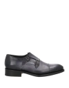 Santoni Man Loafers Lead Size 8.5 Leather In Gray