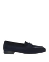 Santoni Man Loafers Midnight Blue Size 13 Leather
