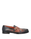 Santoni Man Loafers Midnight Blue Size 9 Leather In Blue