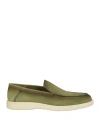 Santoni Man Loafers Military Green Size 9 Leather