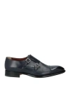 Santoni Goodyear Man Loafers Navy Size 10.5 Leather In Navy