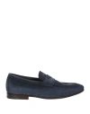 Santoni Man Loafers Navy Size 8 Leather