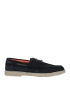 Santoni Man Loafers Navy Blue Size 13 Soft Leather