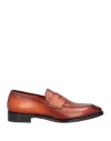 Santoni Door Penny Loafer In Red