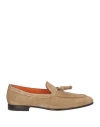 Santoni Man Loafers Camel Size 11 Soft Leather In Beige
