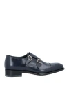 Santoni Man Loafers Slate Blue Size 12 Soft Leather