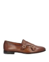 Santoni Man Loafers Tan Size 8.5 Soft Leather In Brown