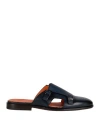 Santoni Man Mules & Clogs Midnight Blue Size 9 Leather