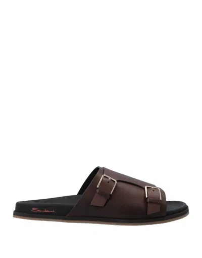 Santoni Sandals In Brown