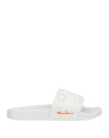 Santoni Man Sandals White Size 9 Rubber