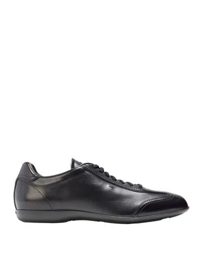 Santoni Man Sneakers Black Size 12 Leather