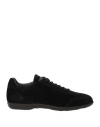 Santoni Man Sneakers Black Size 6.5 Leather In Black