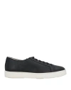 Santoni Man Sneakers Black Size 7 Soft Leather