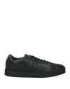 Santoni Man Sneakers Black Size 7.5 Soft Leather
