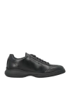 Santoni Man Sneakers Black Size 9 Leather In Black