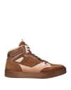 Santoni Man Sneakers Brown Size 11.5 Leather