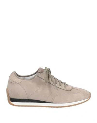 Santoni Man Sneakers Grey Size 7 Soft Leather