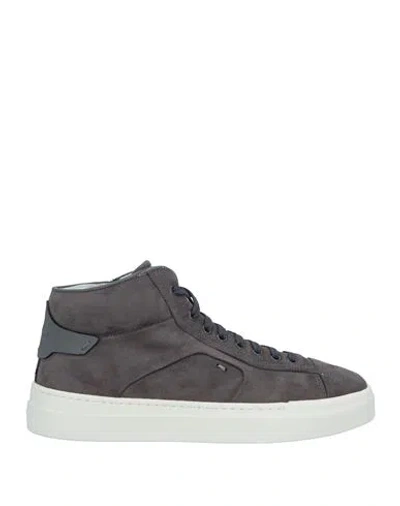 Santoni Man Sneakers Grey Size 9 Leather