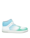 Santoni Man Sneakers Light Green Size 7 Leather