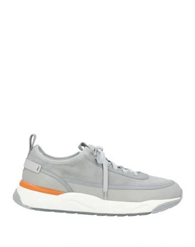 Santoni Man Sneakers Light Grey Size 12 Leather