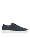 Santoni Man Sneakers Midnight Blue Size 6 Soft Leather
