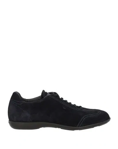 Santoni Man Sneakers Midnight Blue Size 6.5 Leather