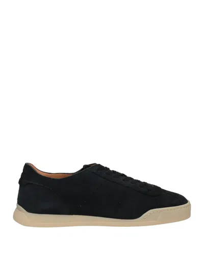 Santoni Sneakers In Navy Blue