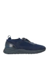 Santoni Low Top Sneakers Contrast Trim In Blue