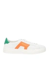Santoni Man Sneakers Off White Size 9 Leather