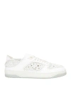 Santoni Man Sneakers White Size 8.5 Leather In White