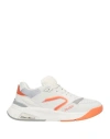 Santoni Man Sneakers White Size 9 Leather In White