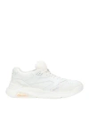 Santoni Leather Panelled Sneakers In White