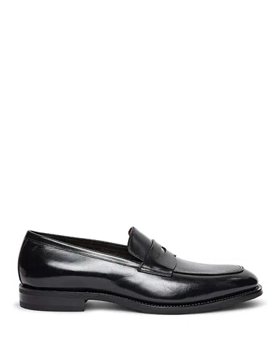 Santoni Men's Adrian Penny Loafers In Black