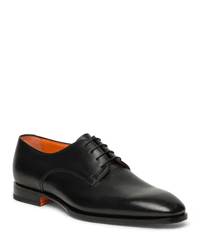 Santoni Men's Adrian Plain Toe Dress Shoes In Black
